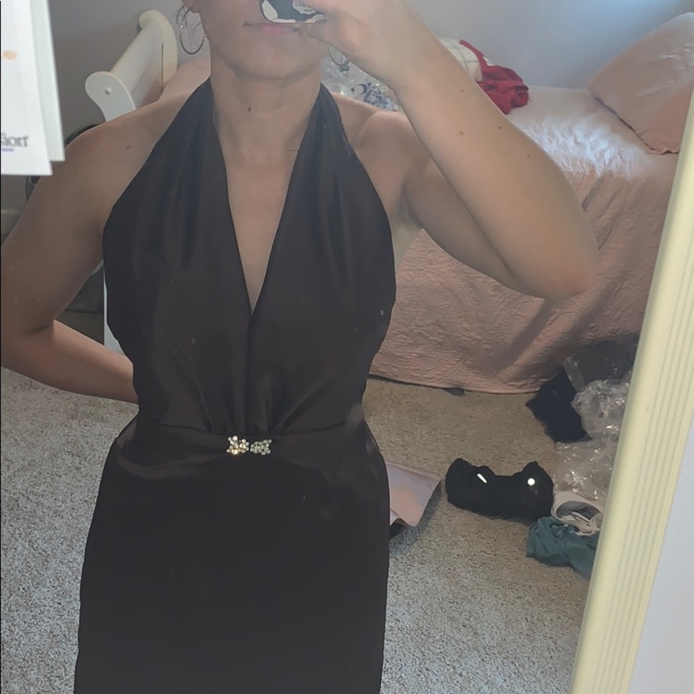 Brown prom dress